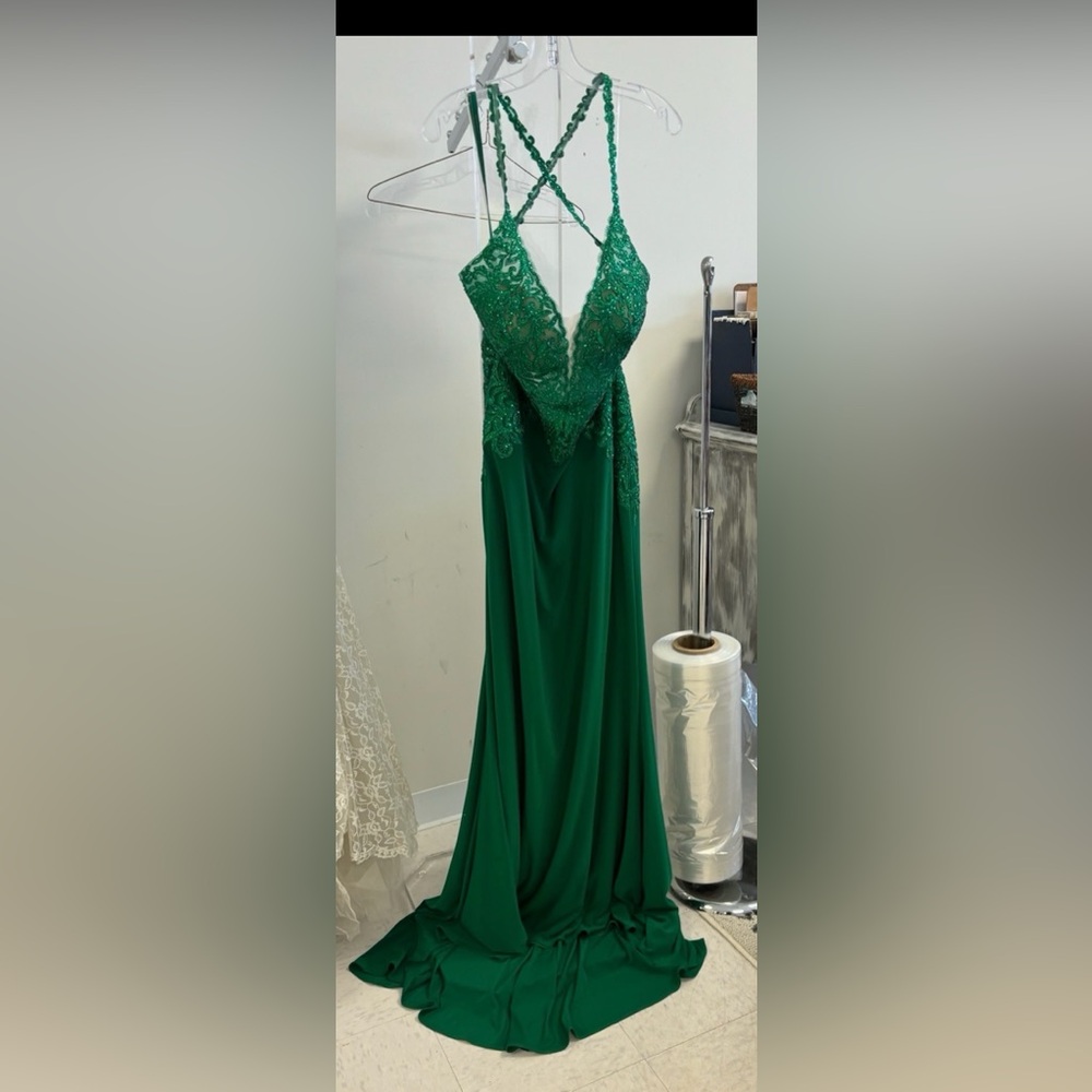 Beautiful green formal dress only worn once for a sweet 16 party
